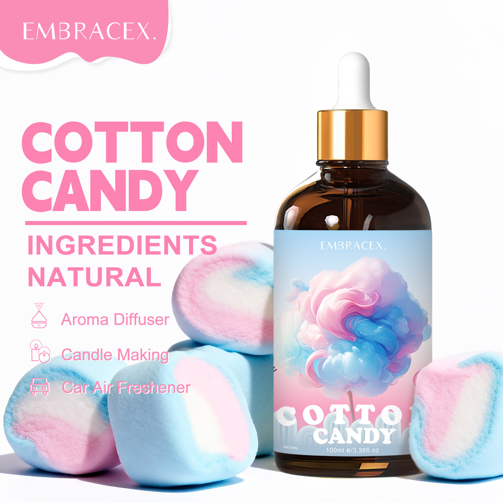 Candle Making Essentials - 100ml Cotton Candy Essential Oil Diffusers