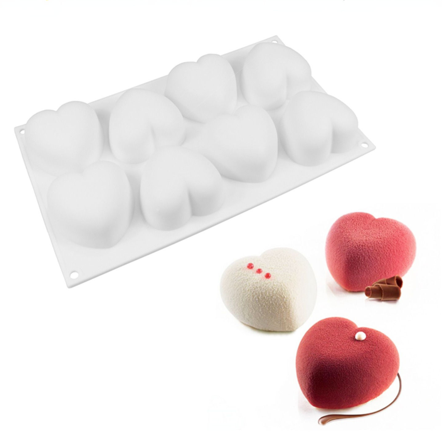 Candle Making Equipment - Love Heart Silicone Soap Mold Handmade