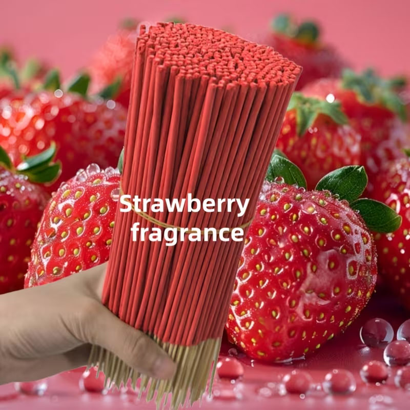 Uv Inhibitor Candle - Long-Lasting Lemon Oil Strawberry Scented Aromatherapy