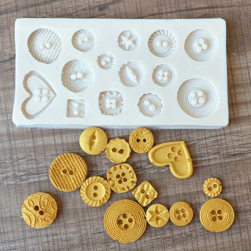 Buttons Shape Silicone Mold Si - Candle Making Items review and price