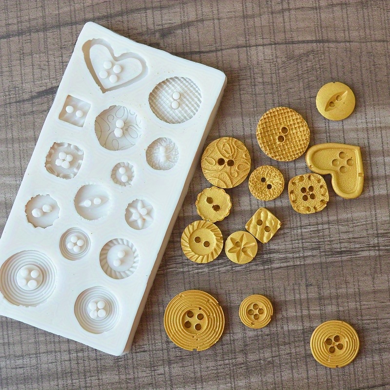 Buttons Shape Silicone Mold Si - Candle Making Items review and price