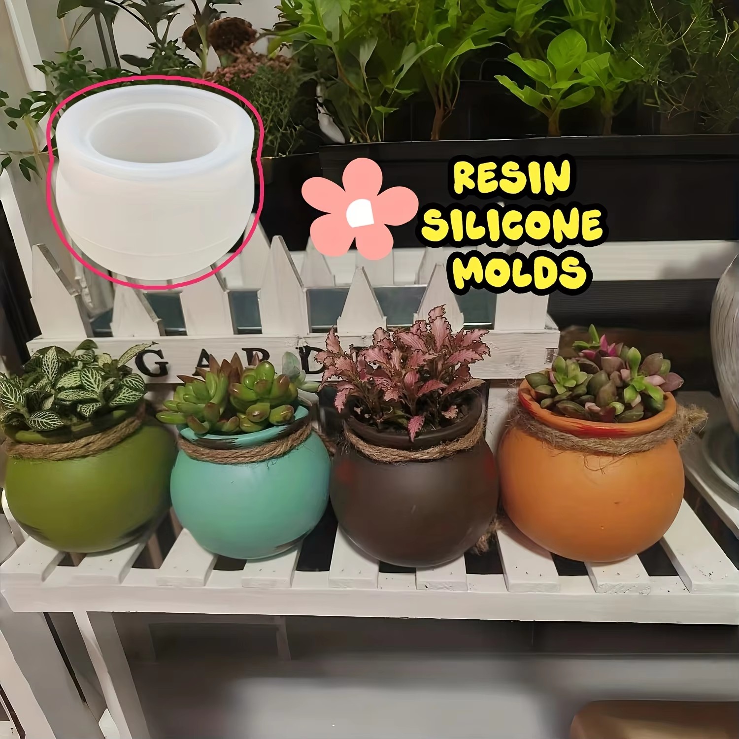 Silicone Flower Pot Molds, Res - Candle Making Equipment review and price