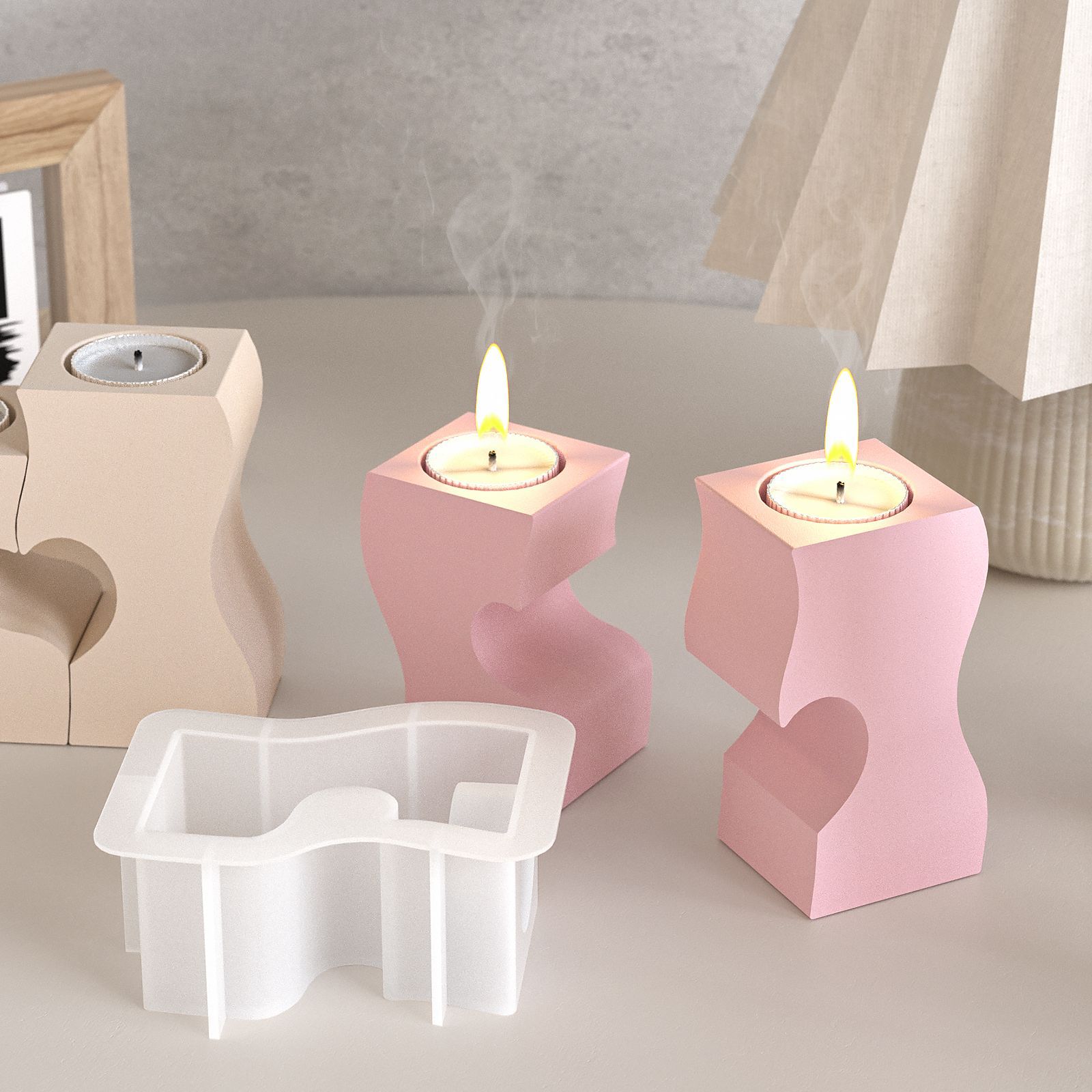 S Heart Candlestick Silicone M - Candle Making Equipment review and price