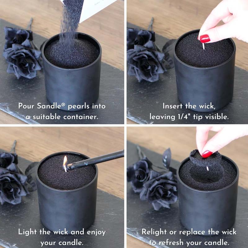 Black Candle Sand with Wick, 2 - Candle Making Equipment review and price